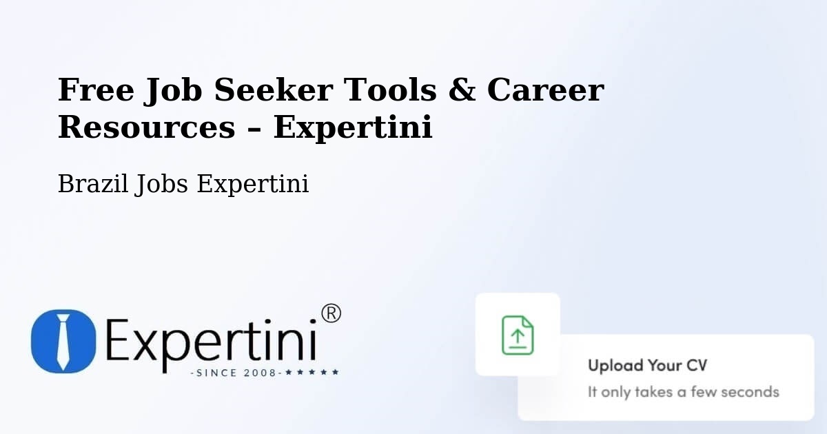 Free Job Seeker Tools & Career Resources – Piquerobi - Piquerobi, Brazil Jobs Expertini